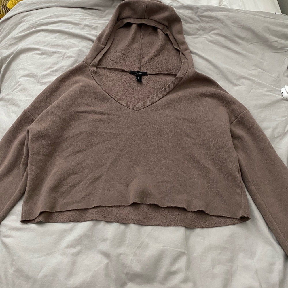 Forever 21 brown hooded sweater